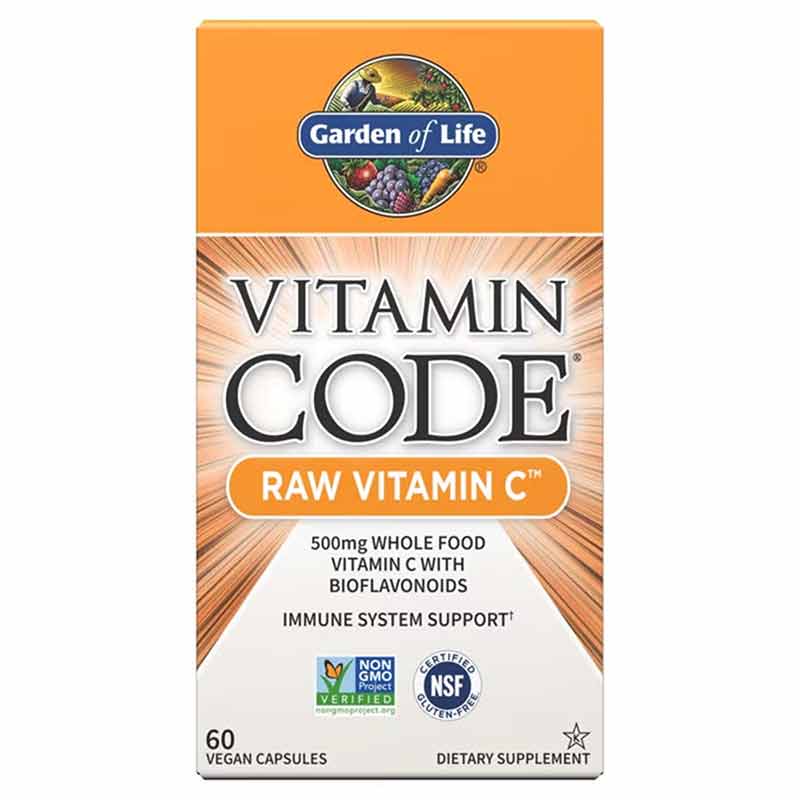 Vitamin Code Raw Vitamin C 500 Mg, 60 Veg Capsules, by Garden of Life