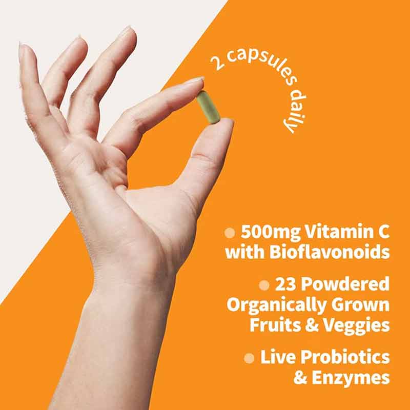 Vitamin Code Raw Vitamin C 500 Mg, 60 Veg Capsules, by Garden of Life, image #3
