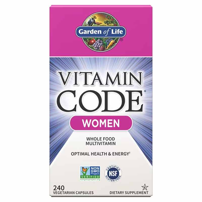 Vitamin Code Women Raw Whole Food Multivitamin, 240 Veg Capsules, by Garden of Life