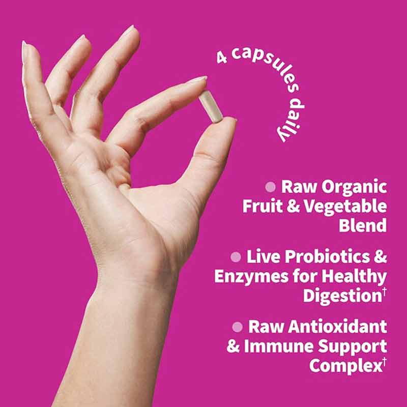 Vitamin Code Women Raw Whole Food Multivitamin, 240 Veg Capsules, by Garden of Life, image #4