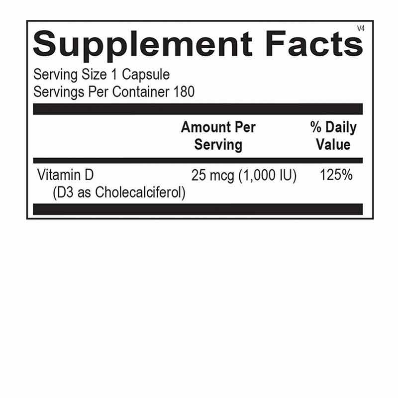 Vitamin D 1,000 IU, by Ortho Molecular, image #2
