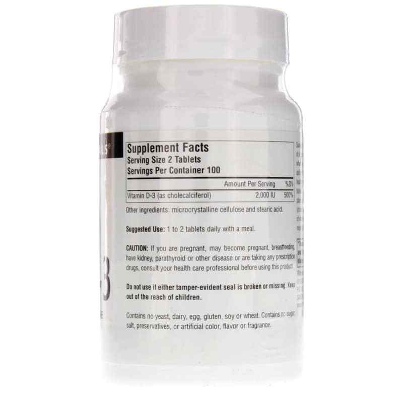 Vitamin D-3 1, 200 Tablets, by Source Naturals, image #2