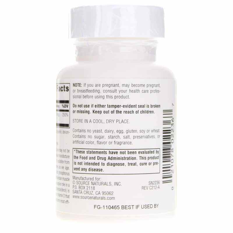 Vitamin D-3 2,000 IU, 100 Softgels, by Source Naturals, image #3