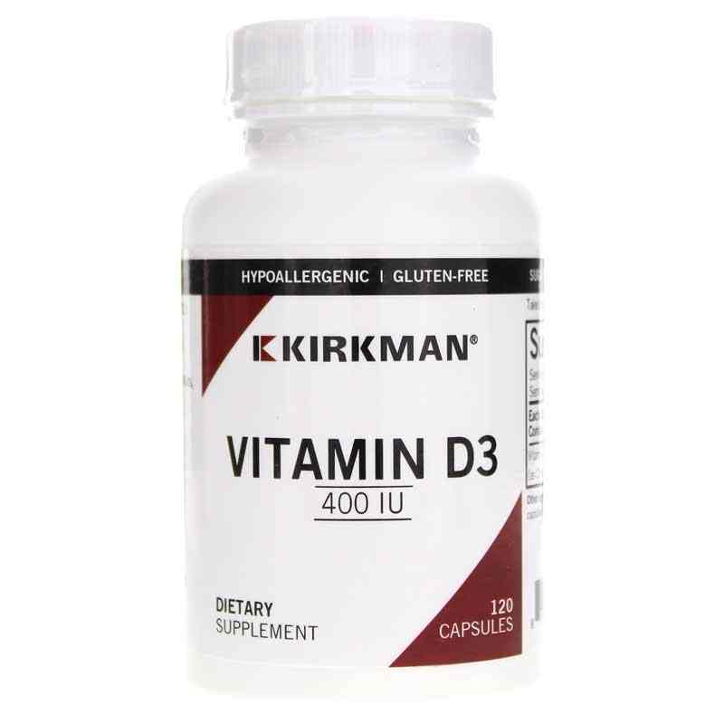 Vitamin D-3 400 IU Capsules, by Kirkman