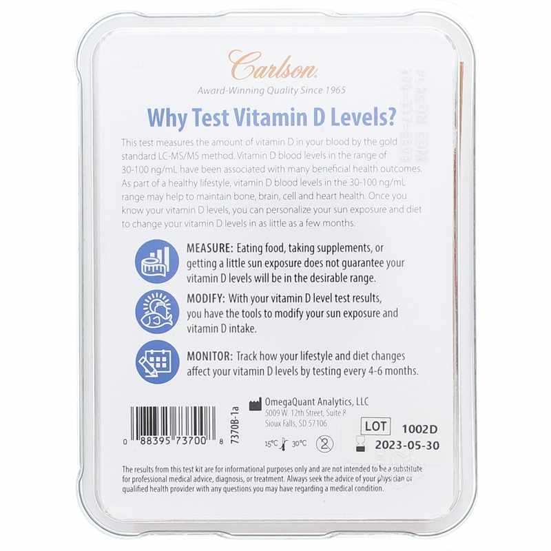Vitamin D Test Kit, by Carlson Labs, image #2