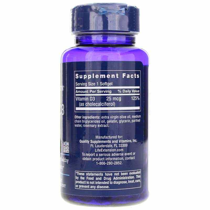 Vitamin D3 1000 IU, by Life Extension, image #2
