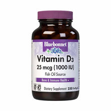 Vitamin D3  25 Mcg (1000 IU), 250 Softgels, by Bluebonnet