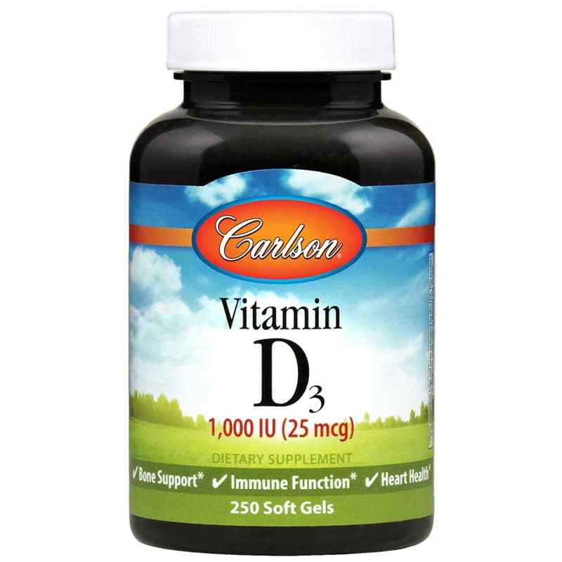 Vitamin D3 10,000 IU, 250 Softgels, by Carlson Labs