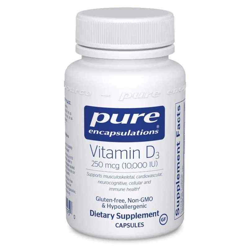 Vitamin D3 10000, 60 Capsules, by Pure Encapsulations