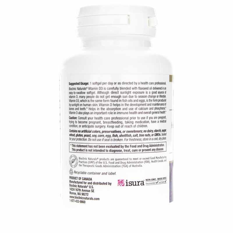 Vitamin D3 125 Mcg (5000 IU), by Bioclinic Naturals, image #3