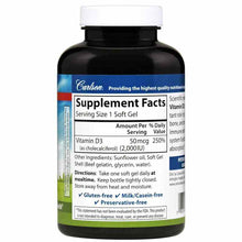 Vitamin D3 2,000 IU, 360 Softgels, by Carlson Labs, image #2