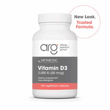 Vitamin D3 2,000 IU, 120 Capsules, by Allergy Research Group