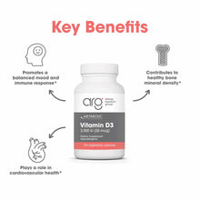 Vitamin D3 2,000 IU, 120 Capsules, by Allergy Research Group