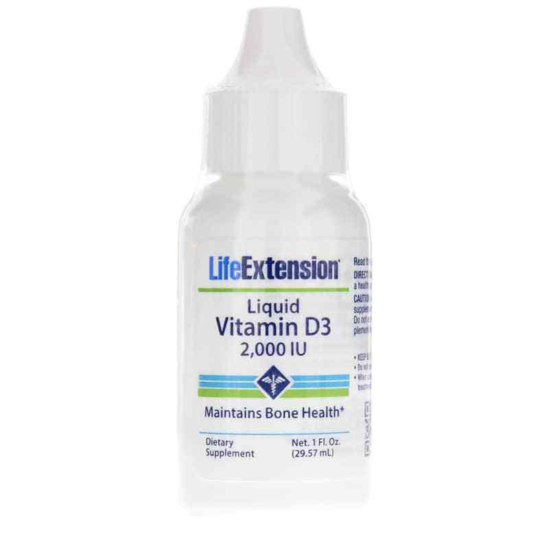 Vitamin D3 2000 IU Liquid, Unflavored, by Life Extension