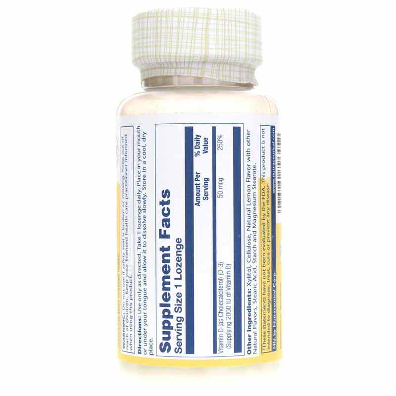 Vitamin D3 50 Mcg Lemon Flavor, by Solaray, image #3