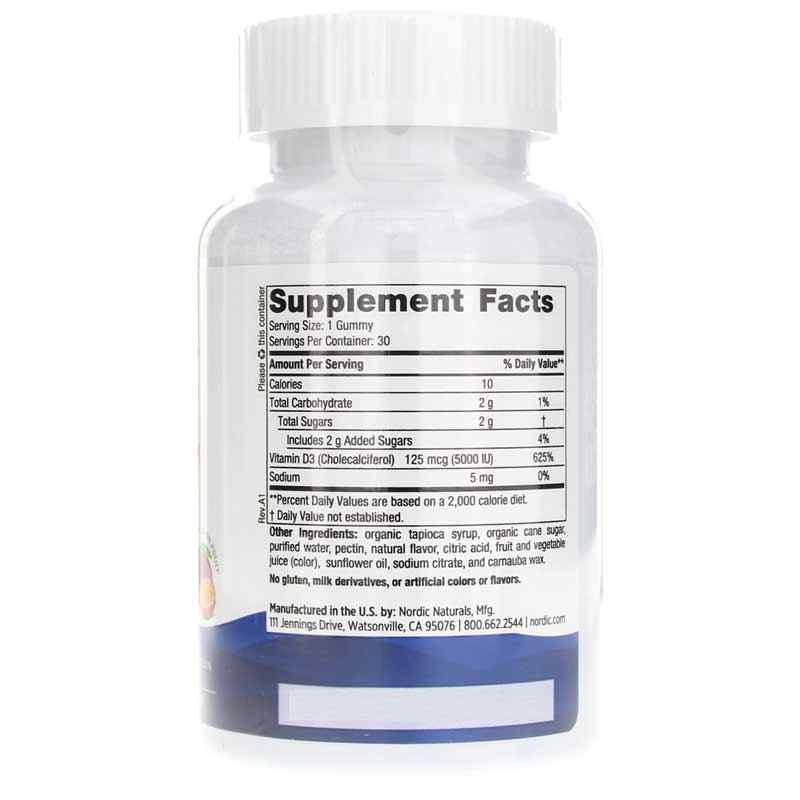 Vitamin D3 5000 Gummies, 30 Gummies, by Nordic Naturals, image #2