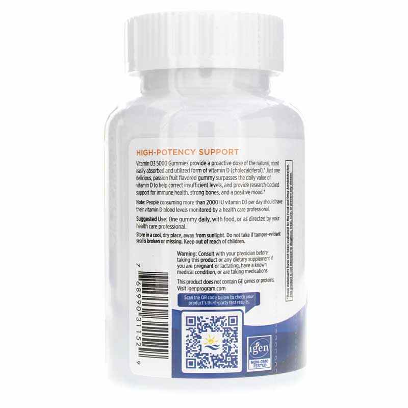 Vitamin D3 5000 Gummies, 30 Gummies, by Nordic Naturals, image #3