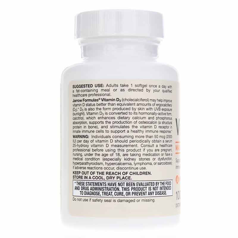Vitamin D3 125 Mcg (5,000 IU), by Jarrow Formulas, image #3