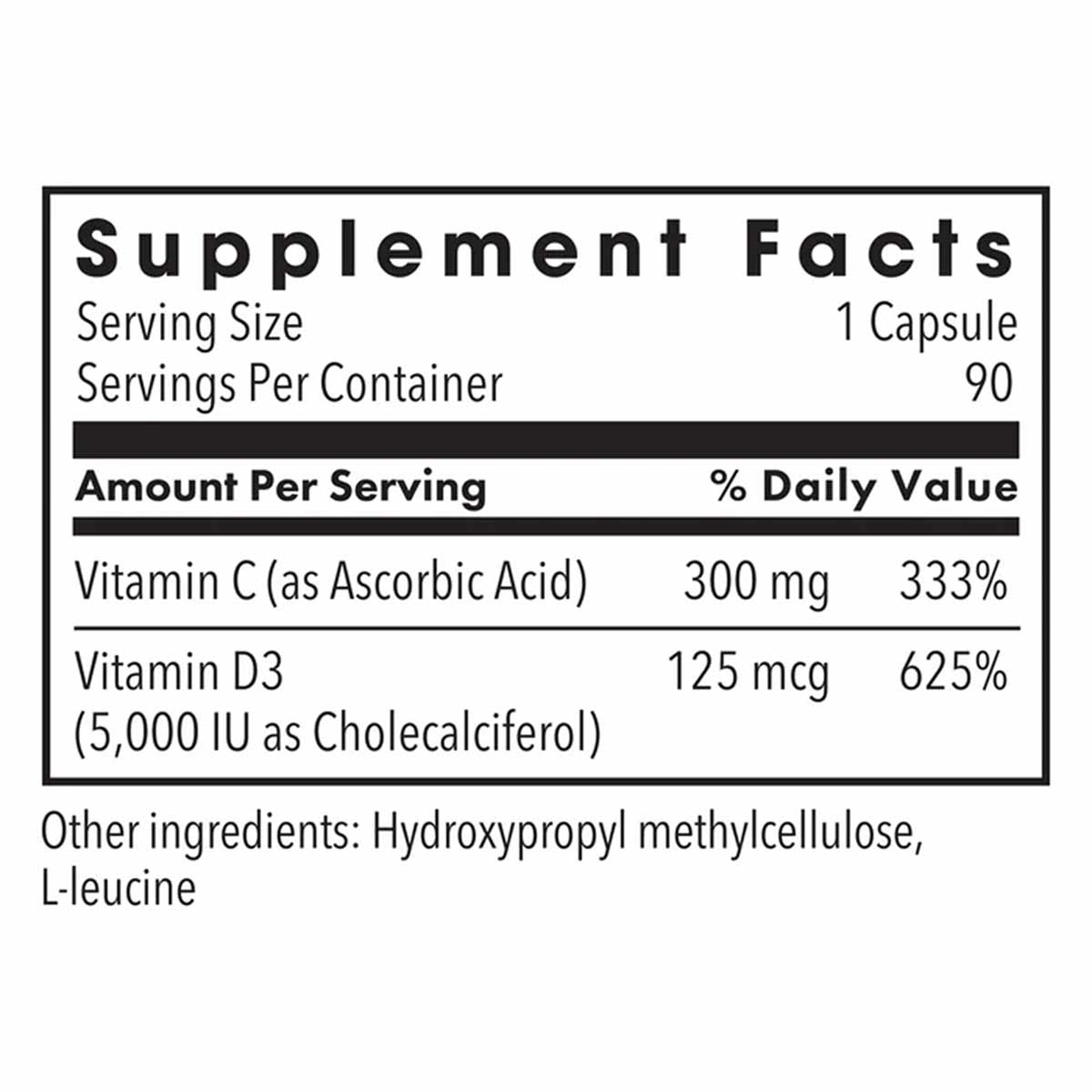 Vitamin D3 5,000 IU, 90 Capsules, by Allergy Research Group