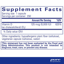Vitamin D3 5000 IU, by Pure Encapsulations
