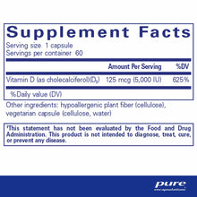 Vitamin D3 5000 IU, by Pure Encapsulations