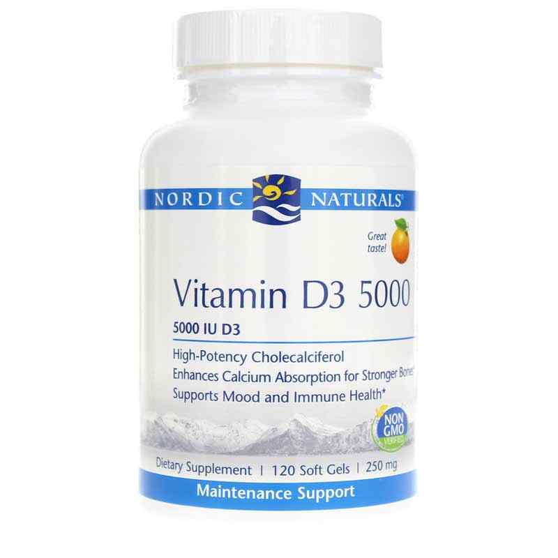 Vitamin D3 5000 IU Pro, by Nordic Naturals