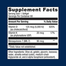 Vitamin D3 5000 + K, 60 Softgels, by Metagenics, image #2