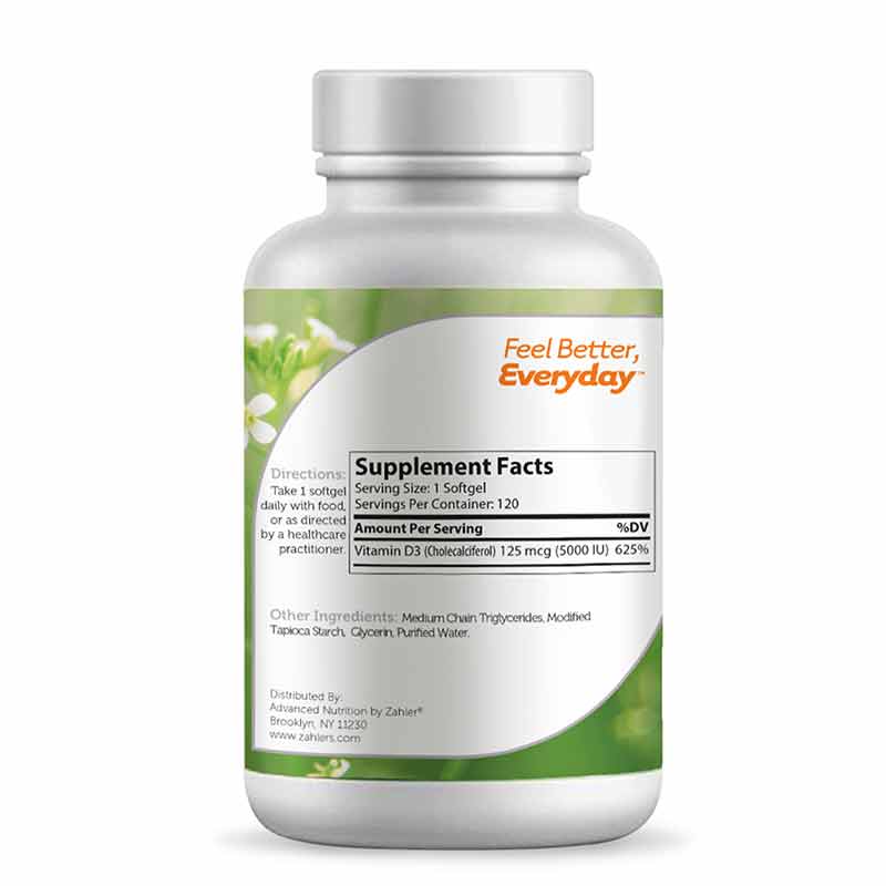 Vitamin D3 50000 IU (1250mcg), by Zahler, image #2
