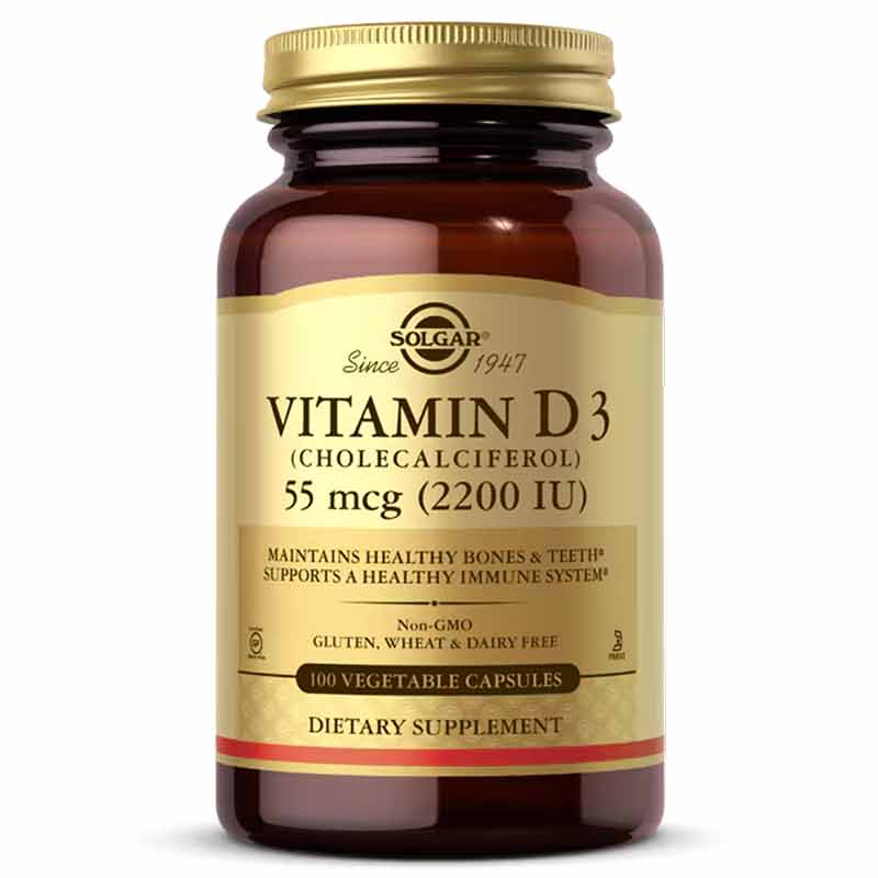 Vitamin D3 55 Mcg (2200 IU), by Solgar