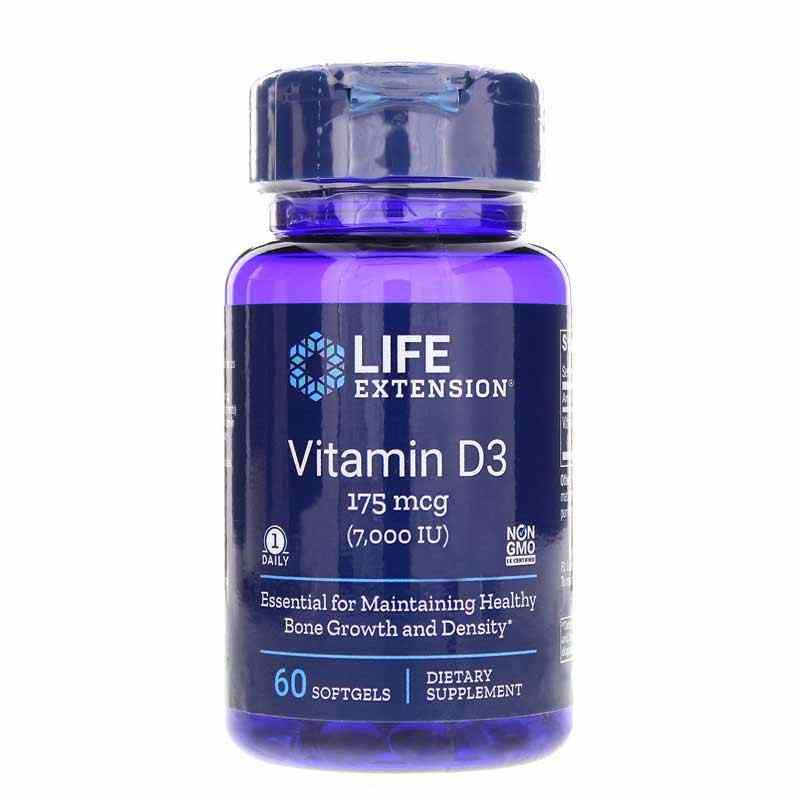 Vitamin D3 175 Mcg (7000 IU), by Life Extension