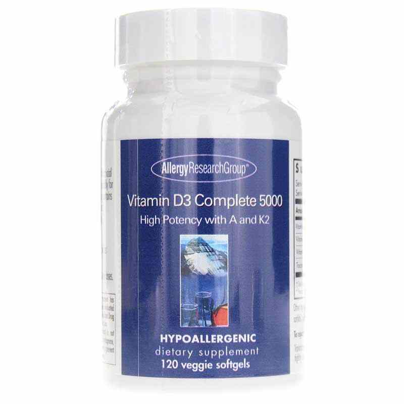Vitamin D3 Complete 5000 IU Softgels, 120 Softgels, by Allergy Research Group