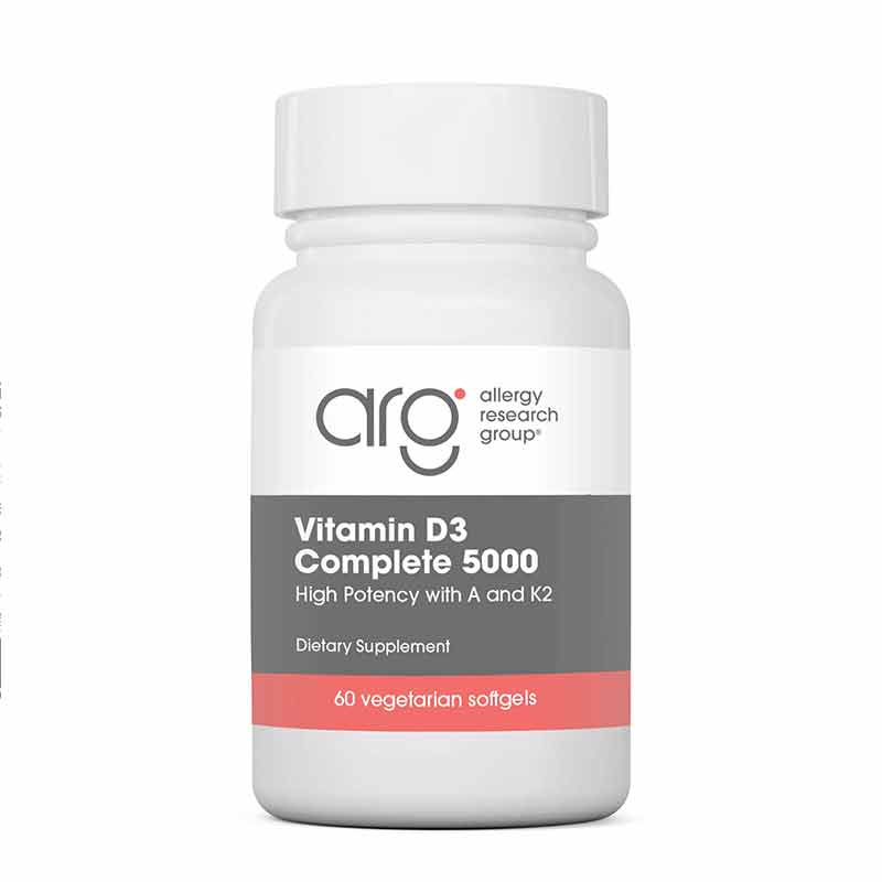 Vitamin D3 Complete 5000 IU Softgels, 60 Softgels, by Allergy Research Group