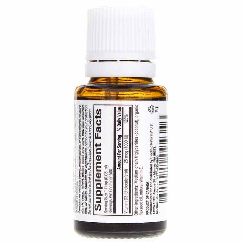 Vitamin D3 Drops 1000 IU, by Bioclinic Naturals, image #3