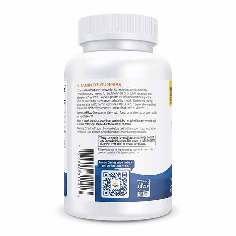 Vitamin D3 Gummies 1000 IU, 120 Gummies, by Nordic Naturals, image #3