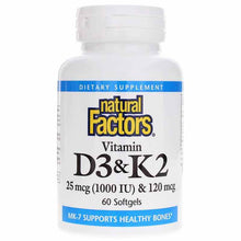 Vitamin D3 & K2, by Natural Factors