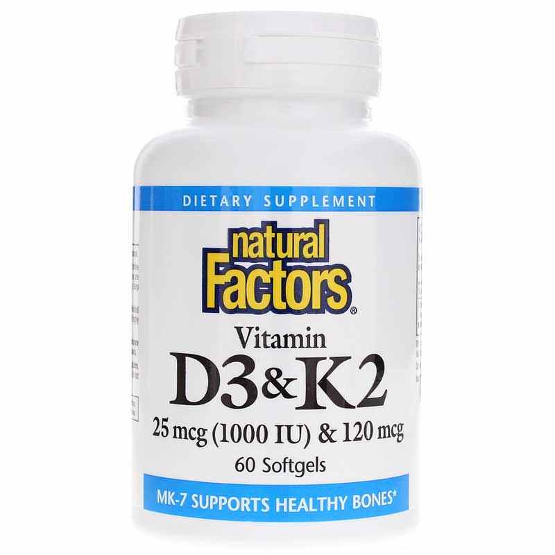 Vitamin D3 & K2, by Natural Factors