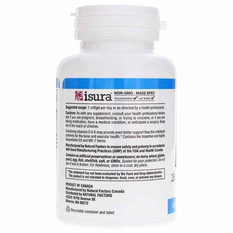 Vitamin D3 & K2, by Natural Factors, image #3