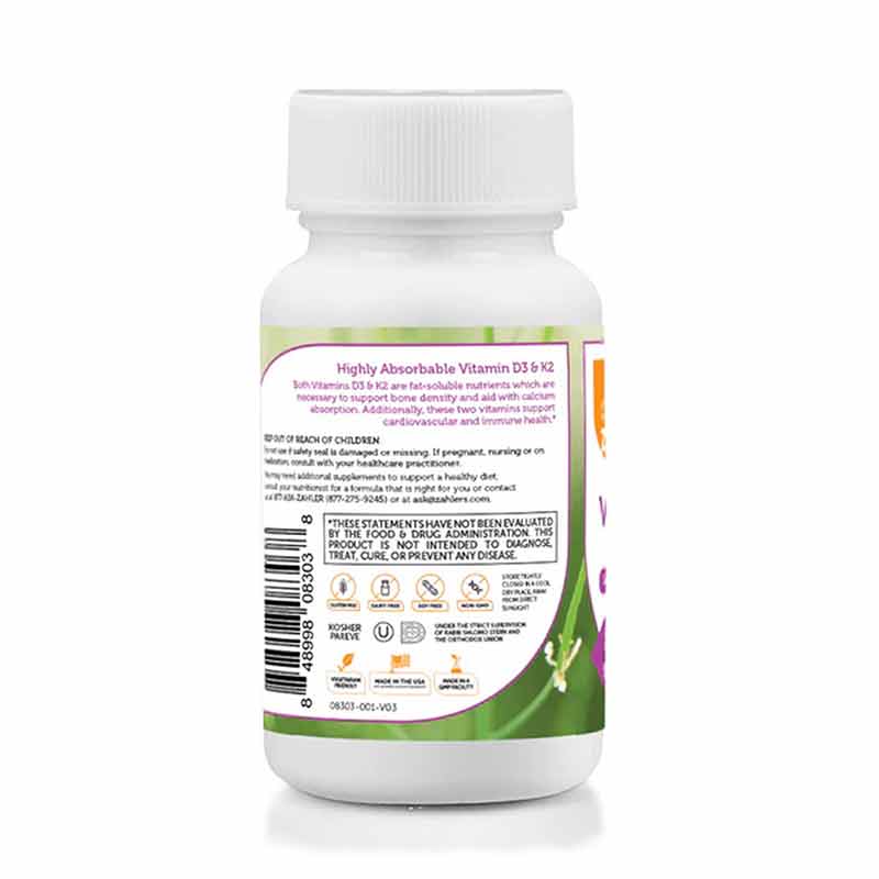 Vitamin D3 & K2, by Zahler, image #2