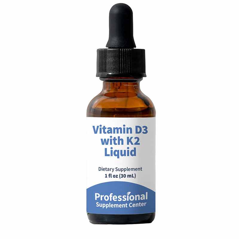 Liquid Vitamin D3 with K2, 1 Oz, by Professional Supplement Center