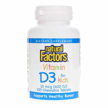 Vitamin D3 for Kids 10 Mcg, by Natural Factors
