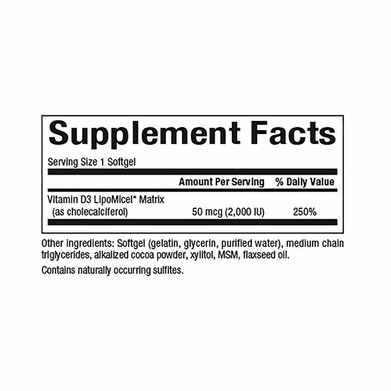 Vitamin D3 LipoMicel Matrix, 90 Liquid Softgels, by Natural Factors, image #2
