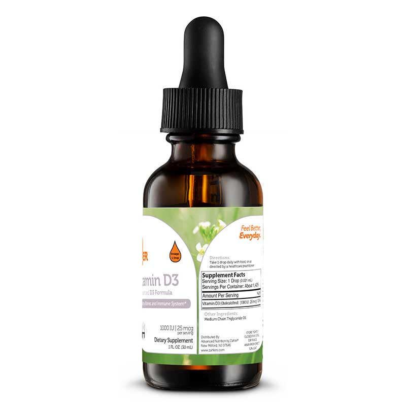 Vitamin D3 Liquid 1000 IU (25mcg), by Zahler, image #3