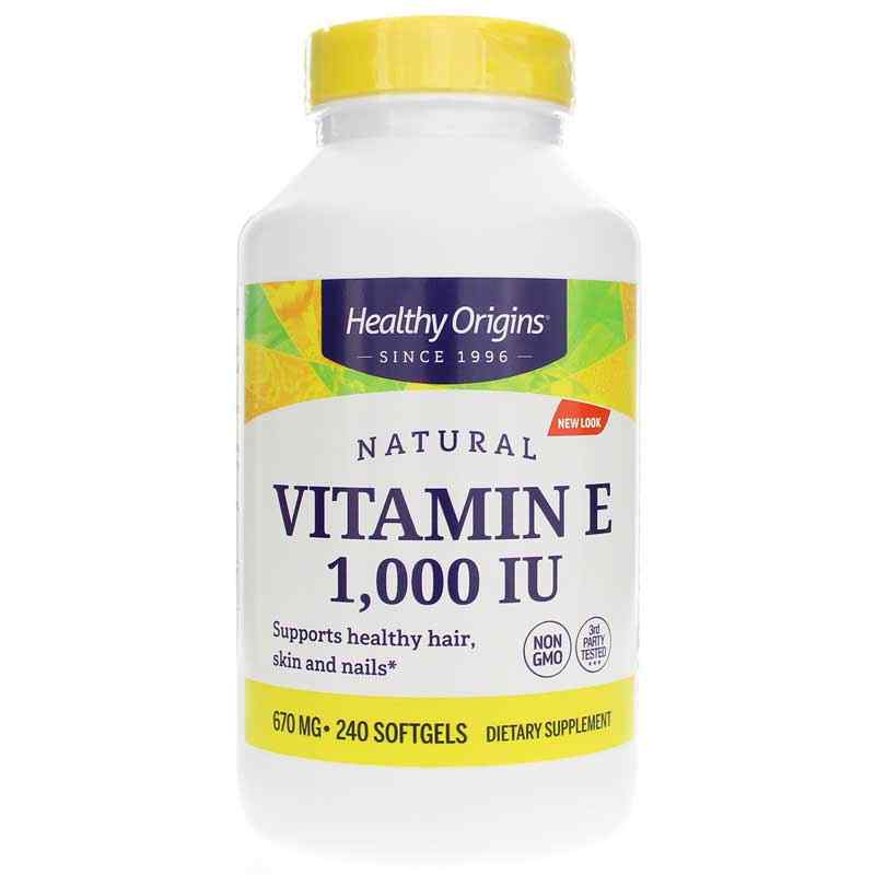 Vitamin E 1000 IU, 240 Softgels, by Healthy Origins