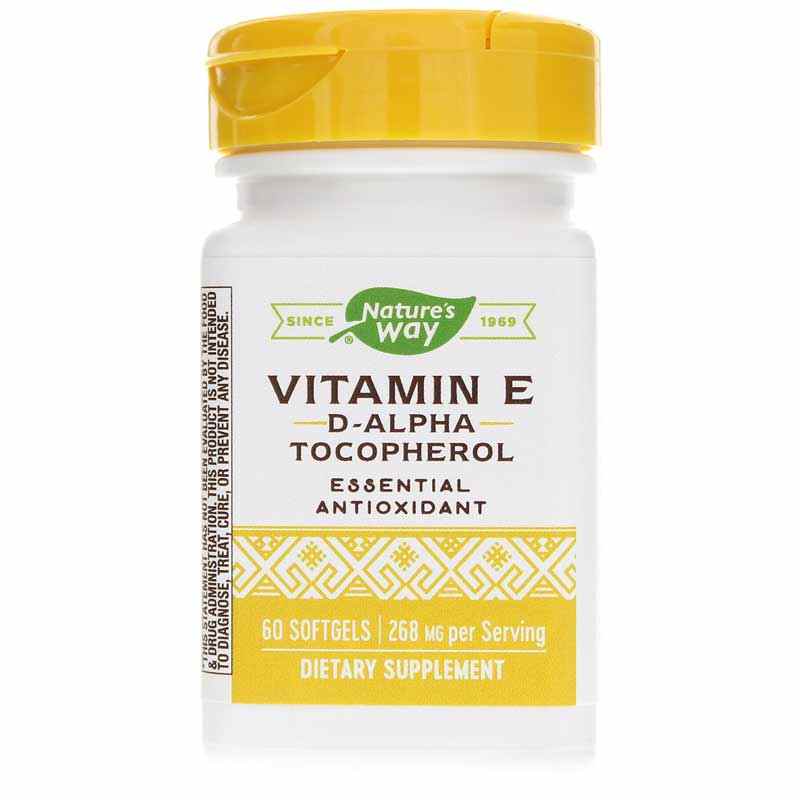 Vitamin E D-Alpha Tocopherol, 60 Softgels, by Natures Way