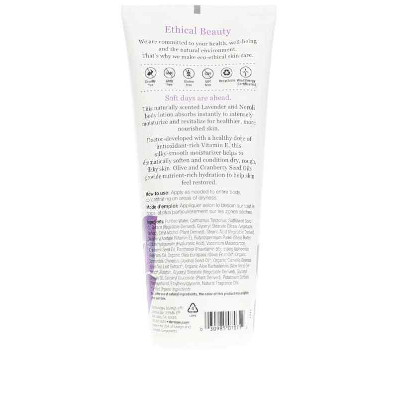 Vitamin E Therapeutic Shea Body Lotion, Lavender & Neroli, 8 Oz, by Derma E, image #2