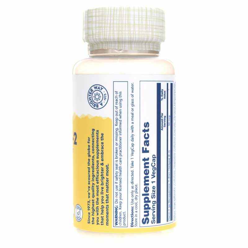 Vitamin K-2 50 Mcg as Menaquinone-7, 60 Veg Capsules, by Solaray, image #2