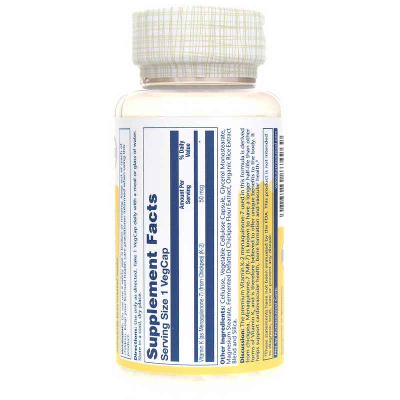 Vitamin K-2 50 Mcg as Menaquinone-7, 60 Veg Capsules, by Solaray, image #3