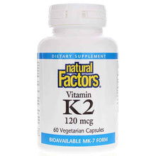 Vitamin K2 120 Mcg, 60 Veg Capsules, by Natural Factors