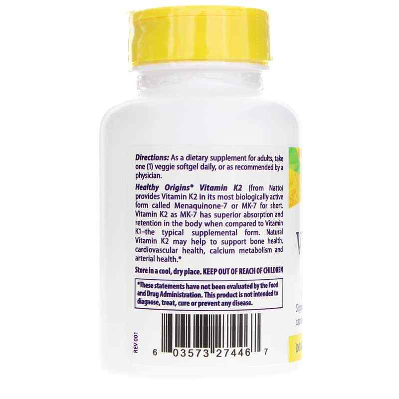 Vitamin K2 as MK-7 100 Mcg, Healthy Origins – Natural Healthy Concepts