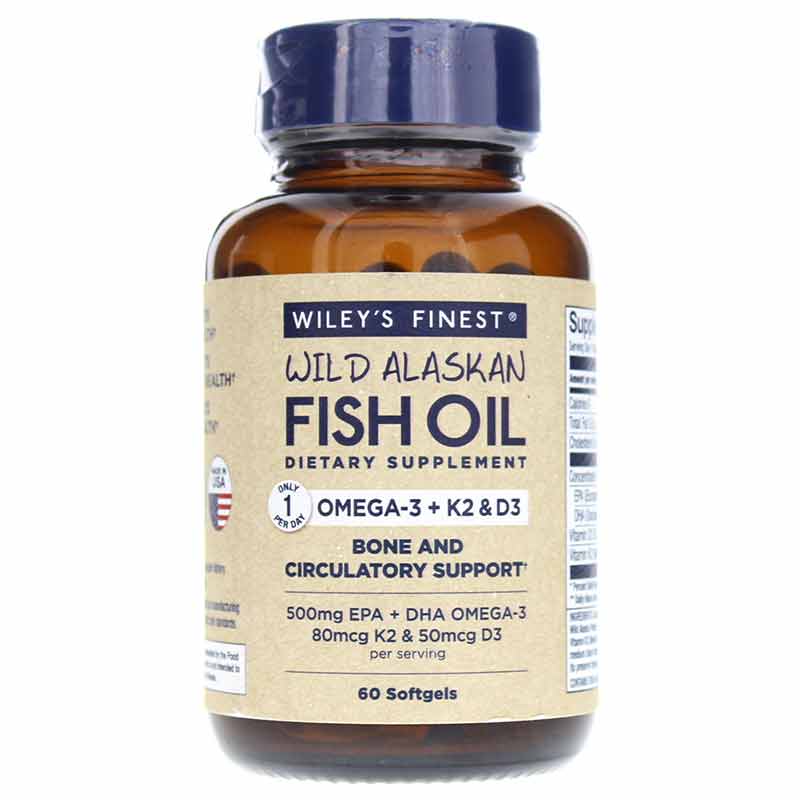 Omega-3 plus Vitamin K2 with D3, by Wiley's Finest
